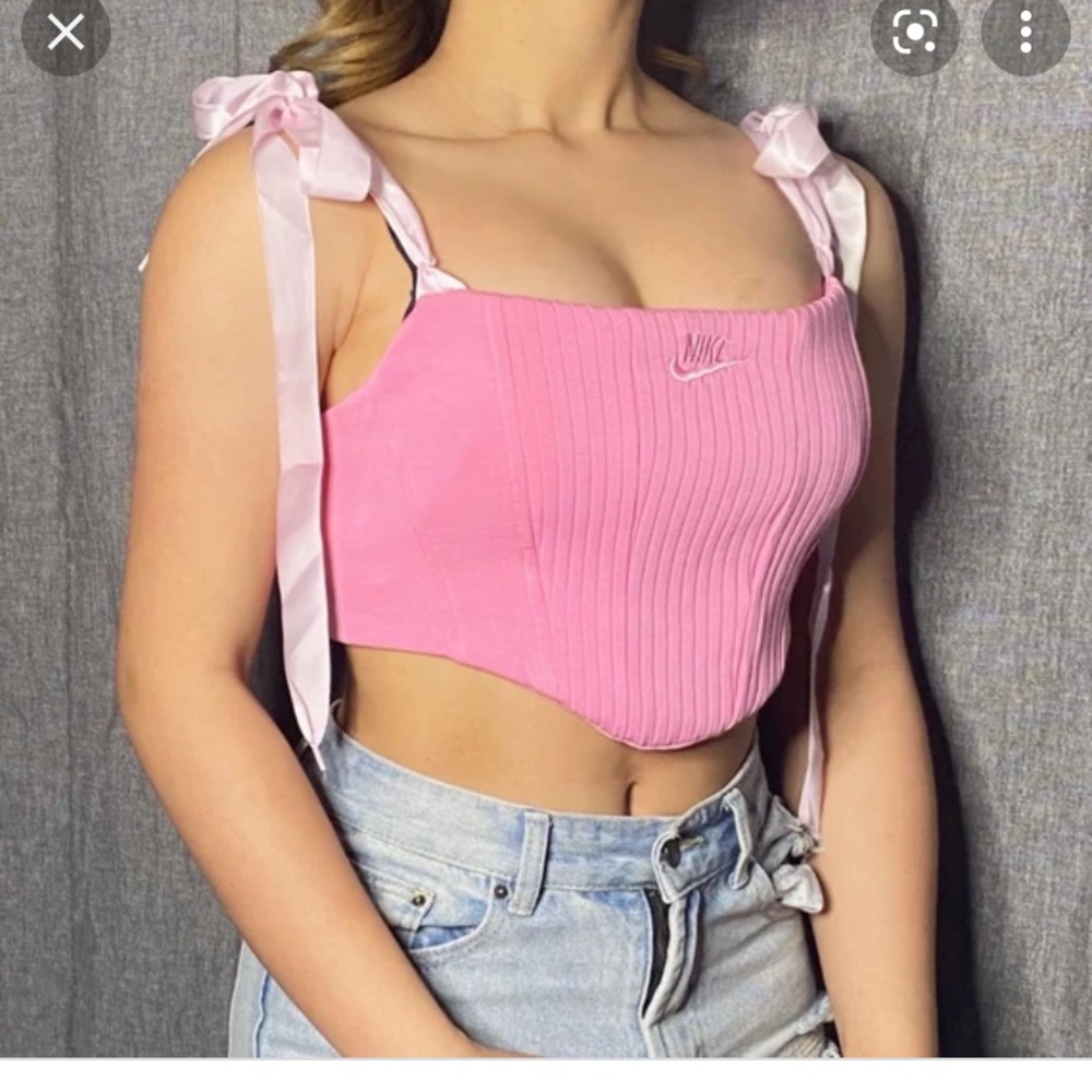 Nike reworked corset top! Soo cute!